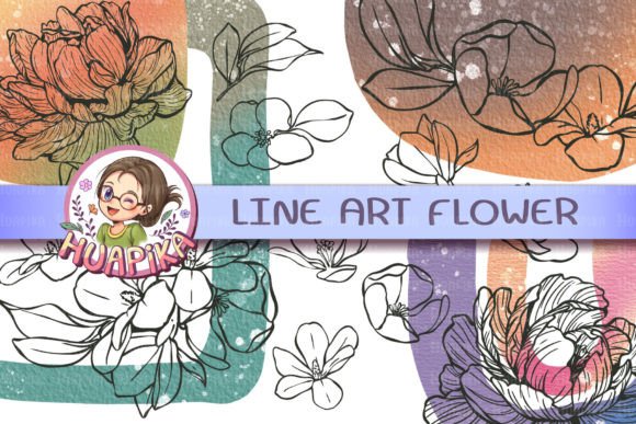 Download Abstract Line Art Flower Pattern - Line art Collection