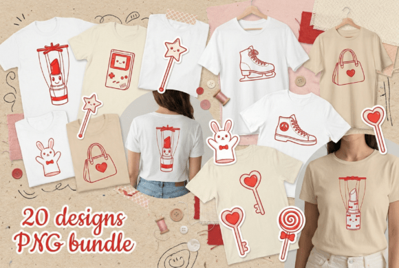 Download Cute Valentine Line Art PNG Bundle - Line art Collection