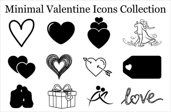 Download Valentine Line Art Clipart Bundle - Line art Collection