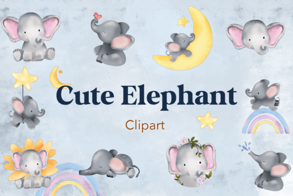 Download Cute Elephant Clipart Free - Elephant Collection