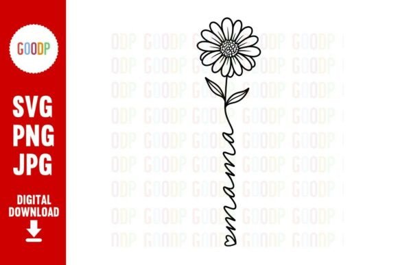 Download Mama Daisy Flower Line Art SVG - Line art Collection