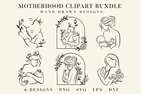 Download Motherhood Line Art PNG Bundle - Line art Collection
