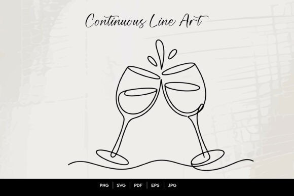 Download Cheers Wine Glasses Line Art - Line art Collection