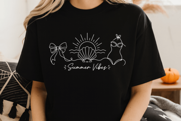 Download Summer Vibes Beach Minimal Line Art PNG - Line art Collection