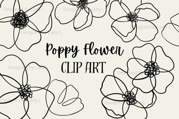 Download Poppy Line Art Spring, Flower Clip Art - Line art Collection
