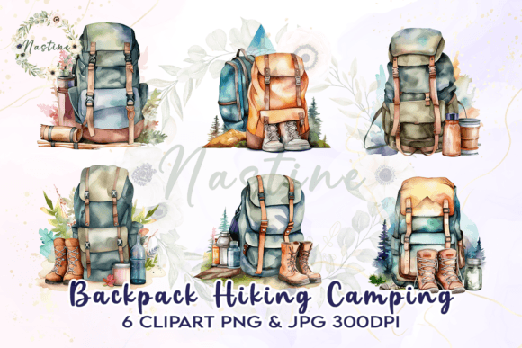 Download Backpack Hiking Camping Watercolor - Hiking Collection