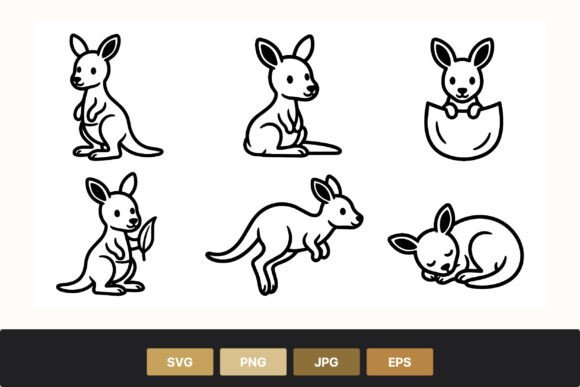 Download Kangaroo Line Art Animal Drawing - Line art Collection