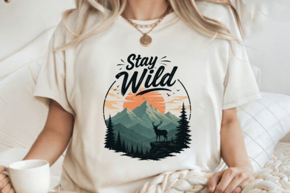 Download Vintage Deer Silhouette Mountain Hiking - Hiking Collection