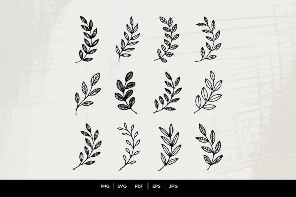 Download Leaf Branch Line Art SVG Set - Line art Collection