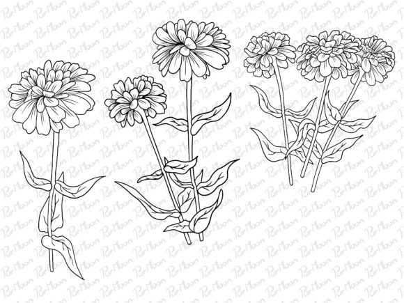 Download Line Art Flowers Arrangements - Line art Collection