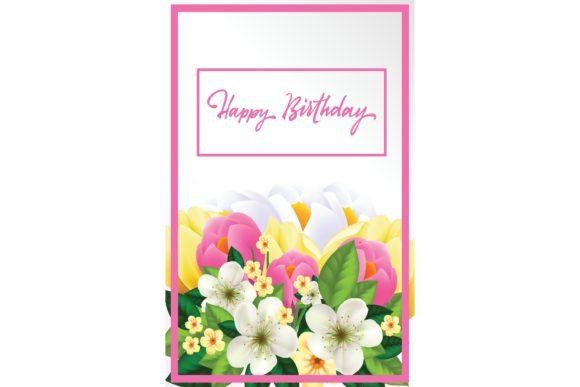 Download Happy Birthday Lettering. Spring Card Fo - Premium Resources