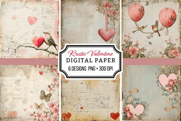 Download Watercolor Rustic Valentine Background - Rustic valentine Collection
